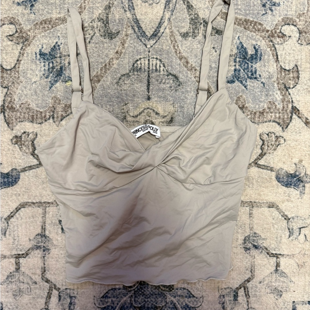Princess Polly Light Gray Camisole Top
